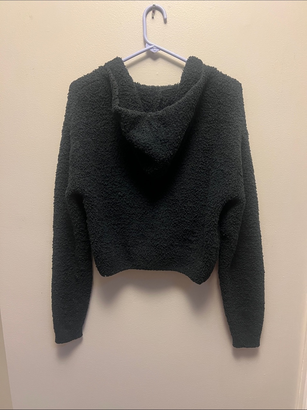 SKIMS Teddy Bear Black Cozy Soft Zip Up - Picture 4 of 5